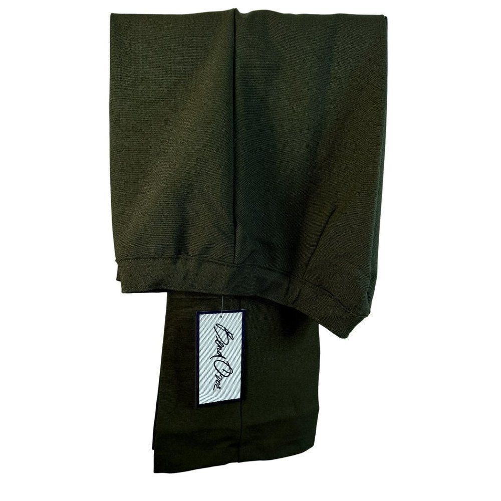 Bend Over Dark Olive Pull-On Pants Slacks Sz 12W Boot Cut No Pockets Modest NEW